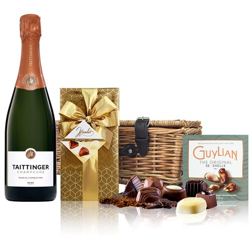 Taittinger Les Folies de la Marquetterie 75cl And Chocolates Hamper